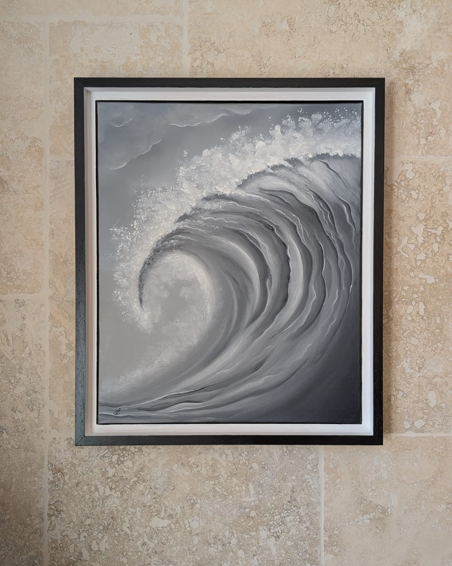 Tout comme la photo, la peinture en noir et blanc fait ressentir une émotion intense.