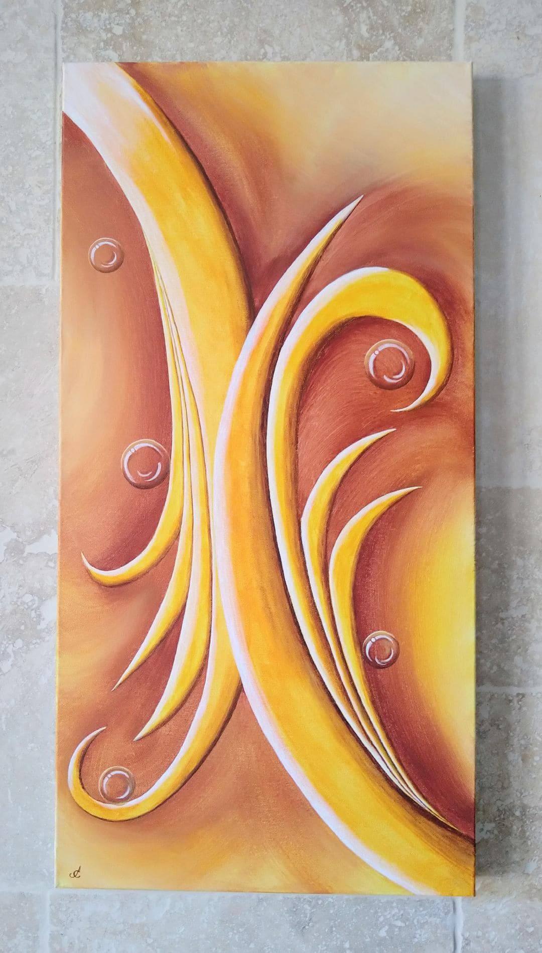 Cette œuvre a été offerte pour une vente aux enchères "les artistes œuvrent pour l'autisme" qui a eu lieu à Lourmarin, en faveur de l'association La Bourguette.  